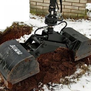 foto 3.5t mini excavator Bobcat grab forks 3buckets